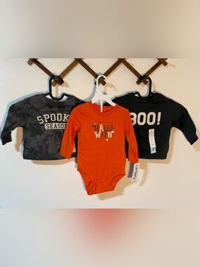 Carter's Orange 'My First Halloween'Bodysuit & 2 little co by Lauren Conrad tops
